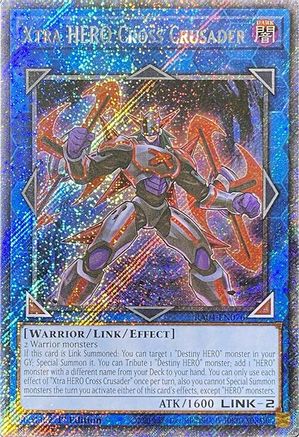 Image of Xtra HERO Cross Crusader [RA04-EN076] Platinum Secret Rare