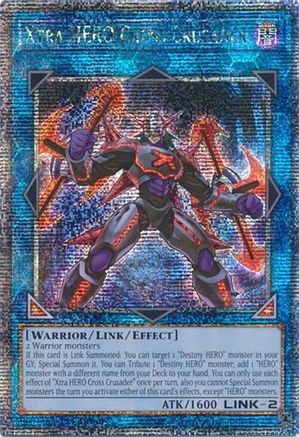 Image of Xtra HERO Cross Crusader [RA04-EN076] Quarter Century Secret Rare
