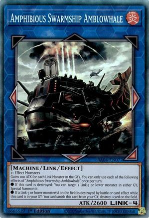 Image of Amphibious Swarmship Amblowhale [RA04-EN077] Prismatic Collector's Rare