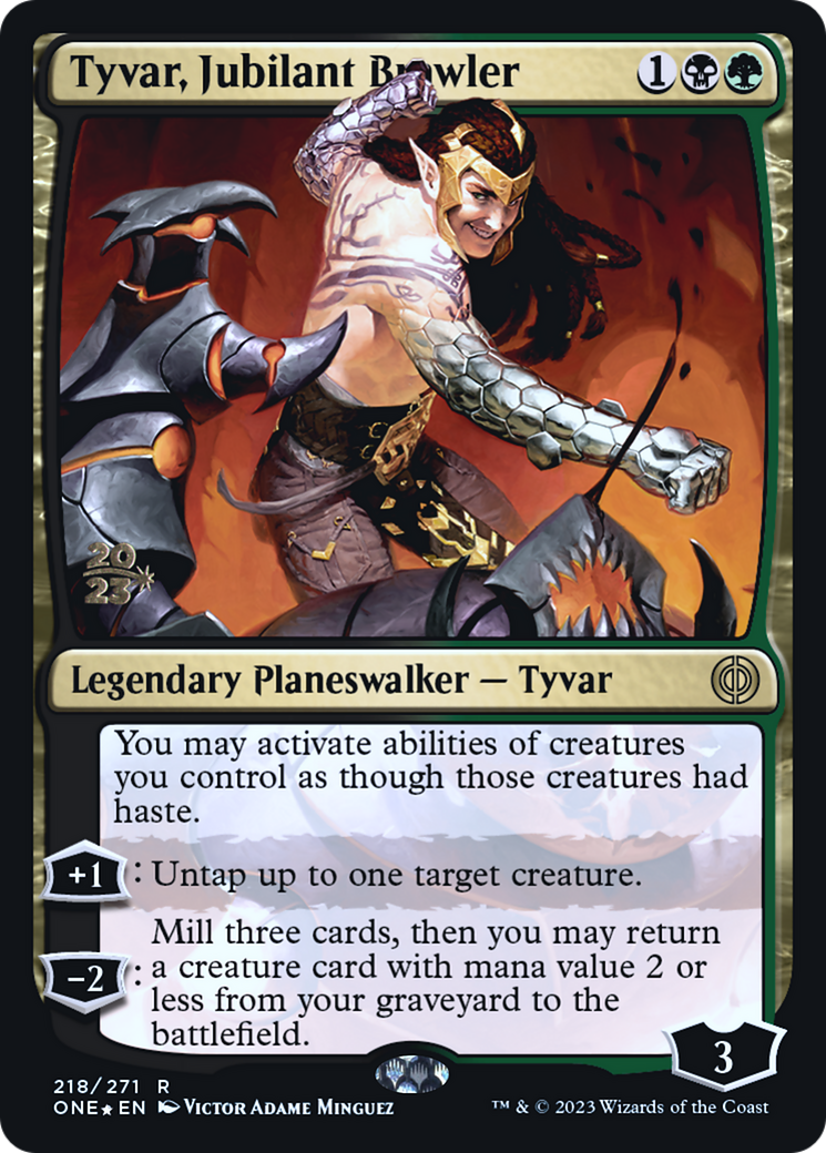 Image of Tyvar, Jubilant Brawler [Phyrexia: All Will Be One Prerelease Promos]