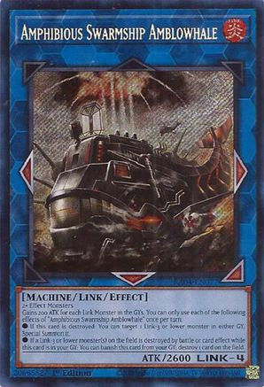 Image of Amphibious Swarmship Amblowhale [RA04-EN077] Secret Rare