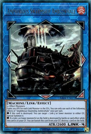 Image of Amphibious Swarmship Amblowhale [RA04-EN077] Prismatic Ultimate Rare