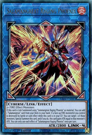 Image of Salamangreat Raging Phoenix [RA04-EN083] Prismatic Ultimate Rare