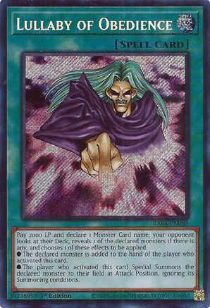 Image of Lullaby of Obedience [RA04-EN085] Secret Rare