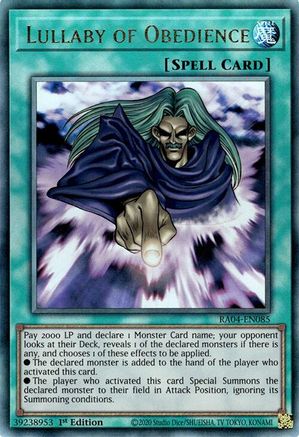 Image of Lullaby of Obedience [RA04-EN085] Prismatic Ultimate Rare