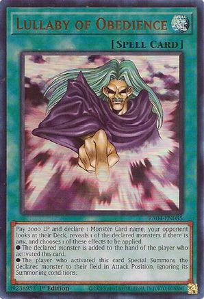 Image of Lullaby of Obedience [RA04-EN085] Ultra Rare