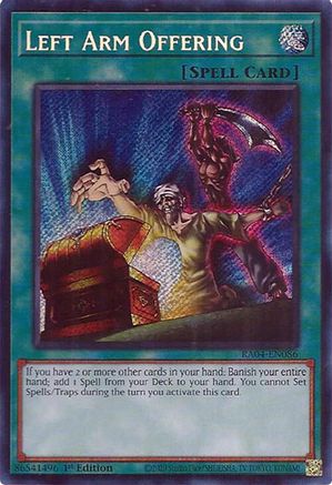 Image of Left Arm Offering [RA04-EN086] Secret Rare