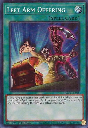 Image of Left Arm Offering [RA04-EN086] Super Rare