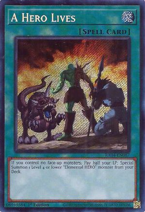 Image of A Hero Lives [RA04-EN087] Secret Rare
