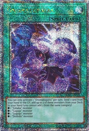 Image of Onomatopaira [RA04-EN089] Quarter Century Secret Rare