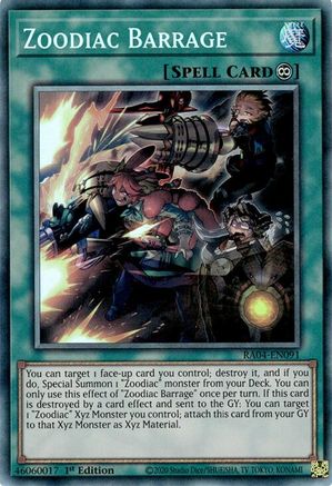 Image of Zoodiac Barrage [RA04-EN091] Prismatic Collector's Rare