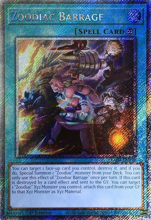 Image of Zoodiac Barrage [RA04-EN091] Platinum Secret Rare