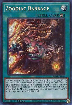 Image of Zoodiac Barrage [RA04-EN091] Secret Rare