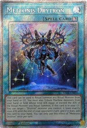 Image of Meteonis Drytron [RA04-EN096] Platinum Secret Rare