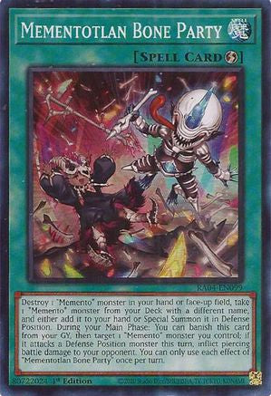 Image of Mementotlan Bone Party [RA04-EN099] Super Rare