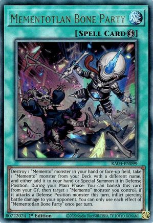 Image of Mementotlan Bone Party [RA04-EN099] Prismatic Ultimate Rare