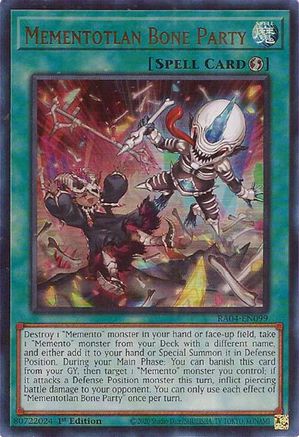 Image of Mementotlan Bone Party [RA04-EN099] Ultra Rare