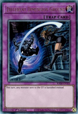 Image of Different Dimension Ground [RA04-EN101] Prismatic Ultimate Rare