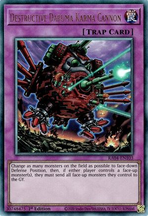 Image of Destructive Daruma Karma Cannon [RA04-EN103] Prismatic Ultimate Rare