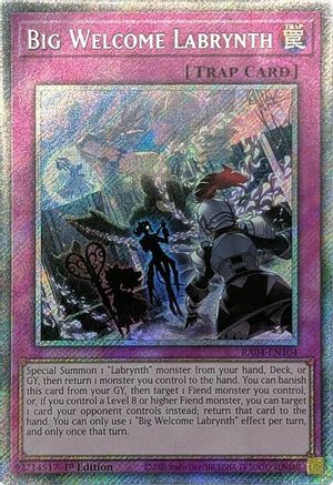 Image of Big Welcome Labrynth [RA04-EN104] Platinum Secret Rare
