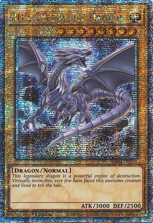 Image of Blue-Eyes White Dragon (8th Art) [RA04-EN108] Quarter Century Secret Rare