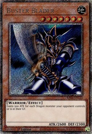 Image of Buster Blader [RA04-EN115] Platinum Secret Rare
