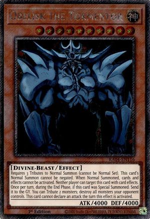 Image of Obelisk the Tormentor [RA04-EN116] Platinum Secret Rare