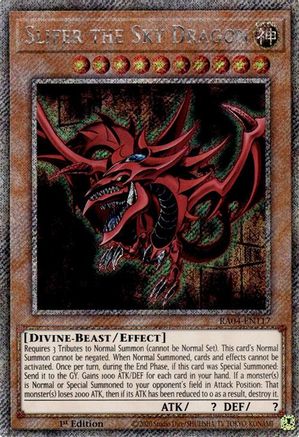 Image of Slifer the Sky Dragon [RA04-EN117] Platinum Secret Rare