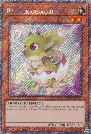 Image of Babycerasaurus [RA04-EN131] Platinum Secret Rare