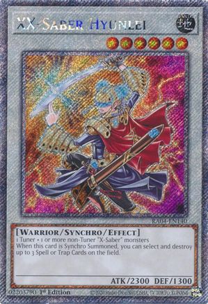 Image of XX-Saber Hyunlei [RA04-EN140] Platinum Secret Rare