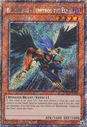 Image of Blackwing - Zephyros the Elite [RA04-EN145] Platinum Secret Rare