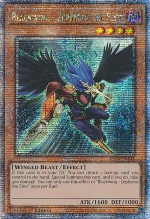 Image of Blackwing - Zephyros the Elite [RA04-EN145] Quarter Century Secret Rare