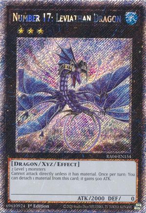Image of Number 17: Leviathan Dragon [RA04-EN154] Platinum Secret Rare
