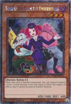 Image of Tour Guide from the Underworld (Alternate Art) [RA04-EN157] Platinum Secret Rare