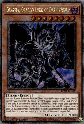 Image of Grapha, Dragon Lord of Dark World [RA04-EN159] Quarter Century Secret Rare