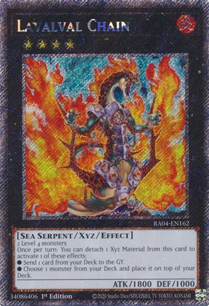 Image of Lavalval Chain [RA04-EN162] Platinum Secret Rare