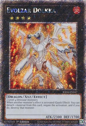 Image of Evolzar Dolkka [RA04-EN167] Platinum Secret Rare