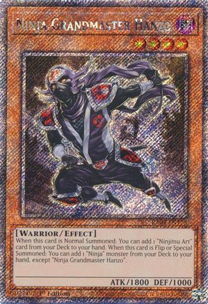 Image of Ninja Grandmaster Hanzo [RA04-EN173] Platinum Secret Rare