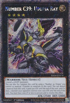 Image of Number C39: Utopia Ray [RA04-EN174] Platinum Secret Rare