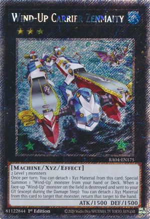 Image of Wind-Up Carrier Zenmaity [RA04-EN175] Platinum Secret Rare