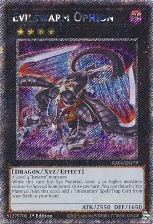 Image of Evilswarm Ophion [RA04-EN179] Platinum Secret Rare