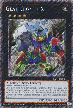Image of Gear Gigant X [RA04-EN188] Platinum Secret Rare