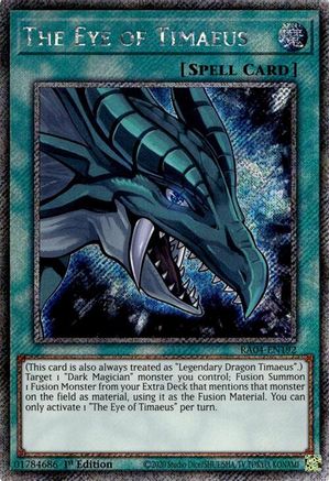 Image of The Eye of Timaeus [RA04-EN192] Platinum Secret Rare