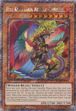 Image of Fire King High Avatar Garunix [RA04-EN194] Platinum Secret Rare