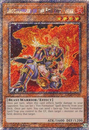 Image of Brotherhood of the Fire Fist - Bear [RA04-EN198] Platinum Secret Rare