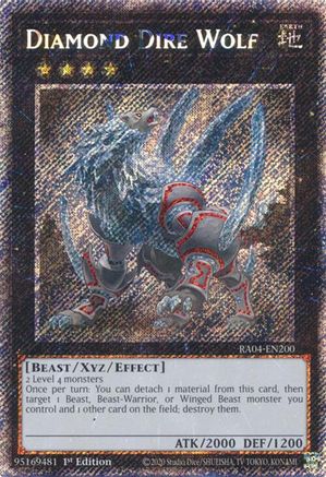 Image of Diamond Dire Wolf [RA04-EN200] Platinum Secret Rare