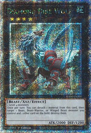 Image of Diamond Dire Wolf [RA04-EN200] Quarter Century Secret Rare