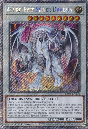 Image of Azure-Eyes Silver Dragon [RA04-EN208] Platinum Secret Rare
