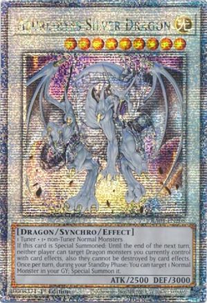 Image of Azure-Eyes Silver Dragon [RA04-EN208] Quarter Century Secret Rare