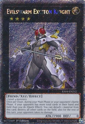 Image of Evilswarm Exciton Knight [RA04-EN212] Platinum Secret Rare